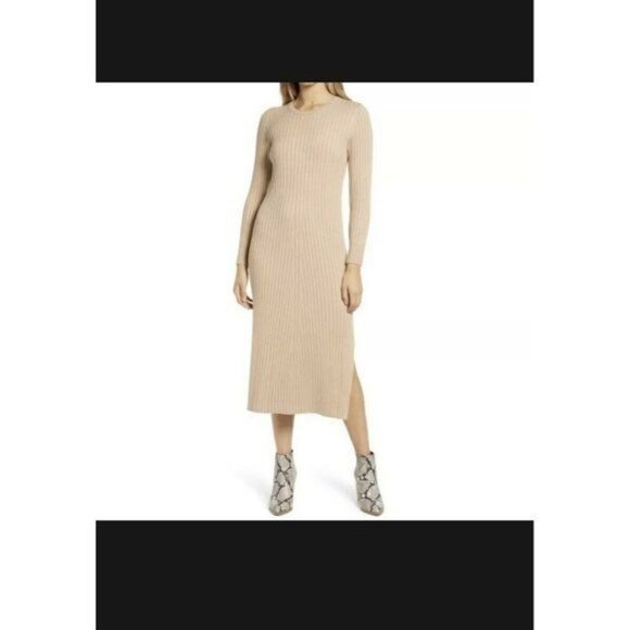 Wayf Womens Beige X Dede Emily BFF Collection Hollie Sweater Dress Size 2x - Picture 1 of 8